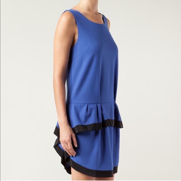 THAKOON Addition Ruffle Drop Waist Shift Dress Sleeveless - Picture 3 of 8